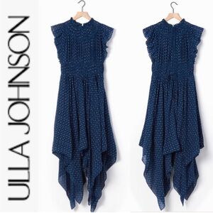 Ulla Johnson Jules Handkerchief Hem Midi Dress